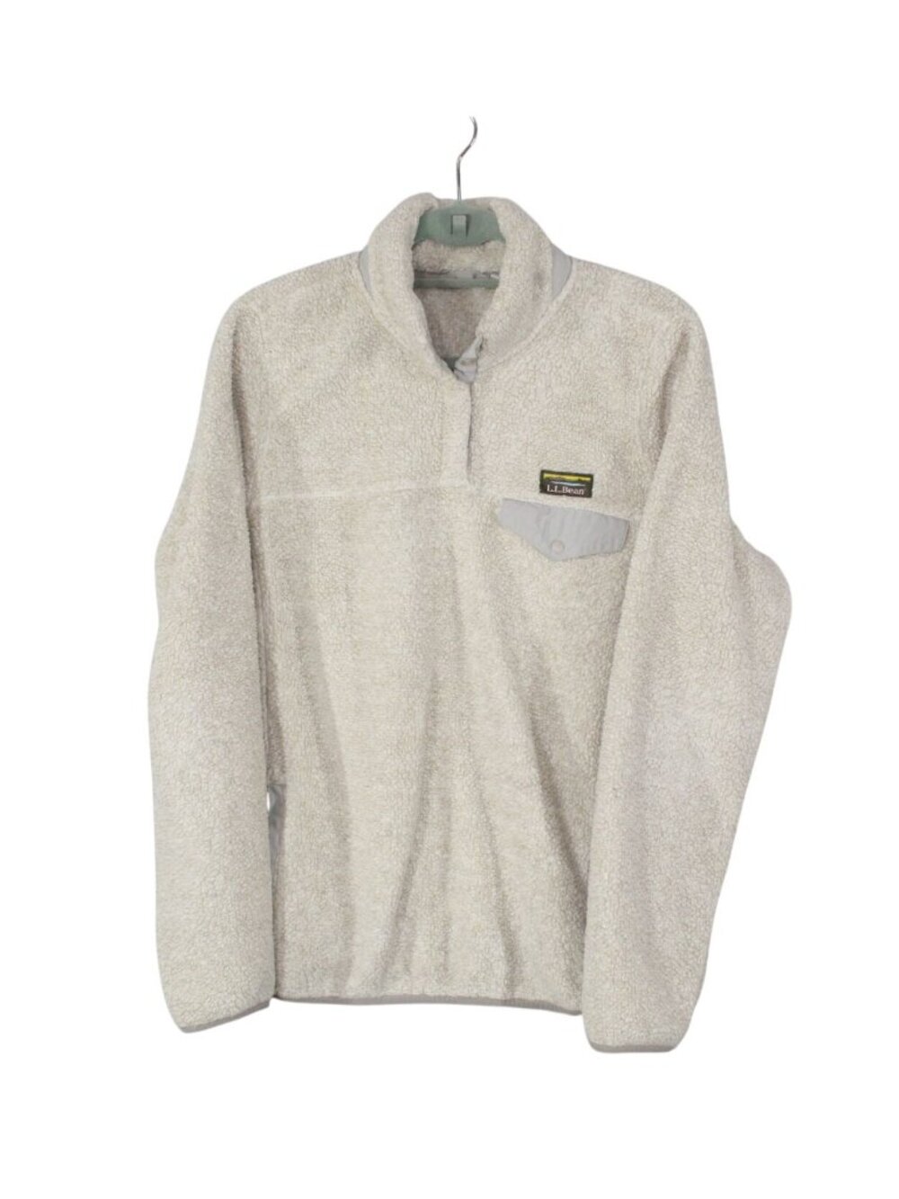 LL Bean Hi Pile Fleece Pullover Warm Winter Cozy Preppy Casual Outdoor Large